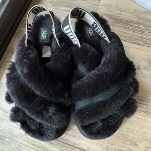 UGG Women's Black Disco Cross Sandals